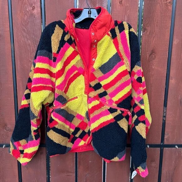Free People Hit The Slopes Jacket Geometric Print Size large NWT - Picture 7 of 7